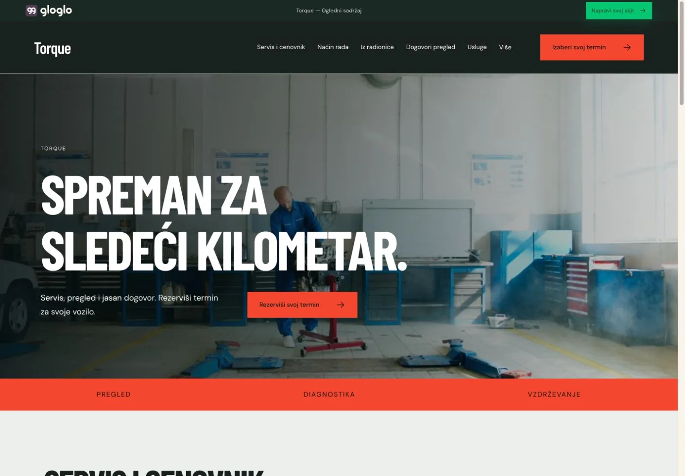 Pregled šablona Torque za auto-servisi