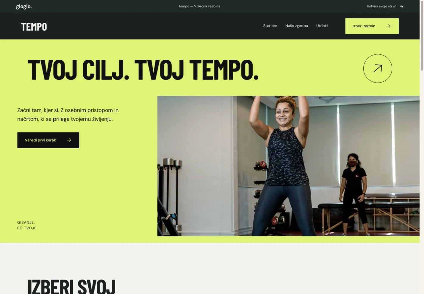 Predogled predloge Tempo za osebni trenerji